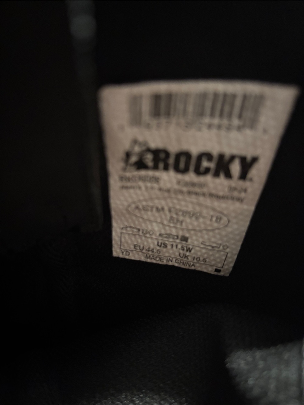 Rocky Men’s Black Gray and Red American Star Work Boots - Picture 3 of 5